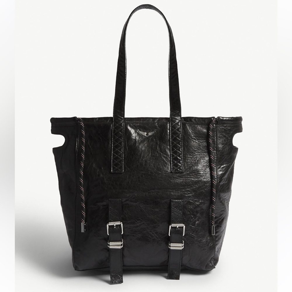 Zadig & Voltaire Xl Bianca Leather Tote Bag Gem